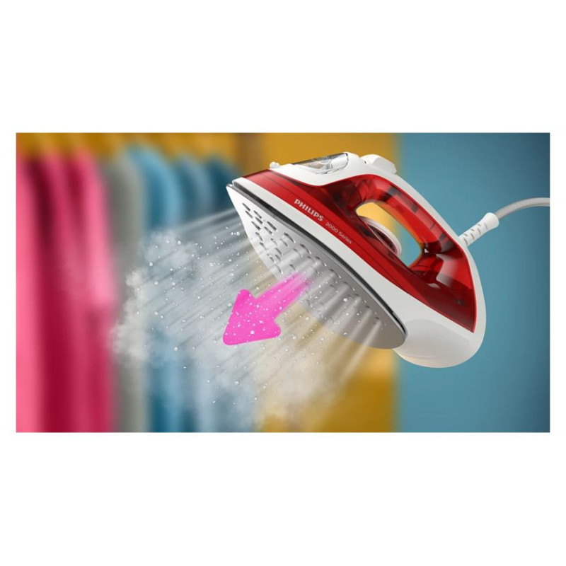 Philips 2000 sērijas Tvaika gludeklis, 2000W, sarkans - DST2010/40