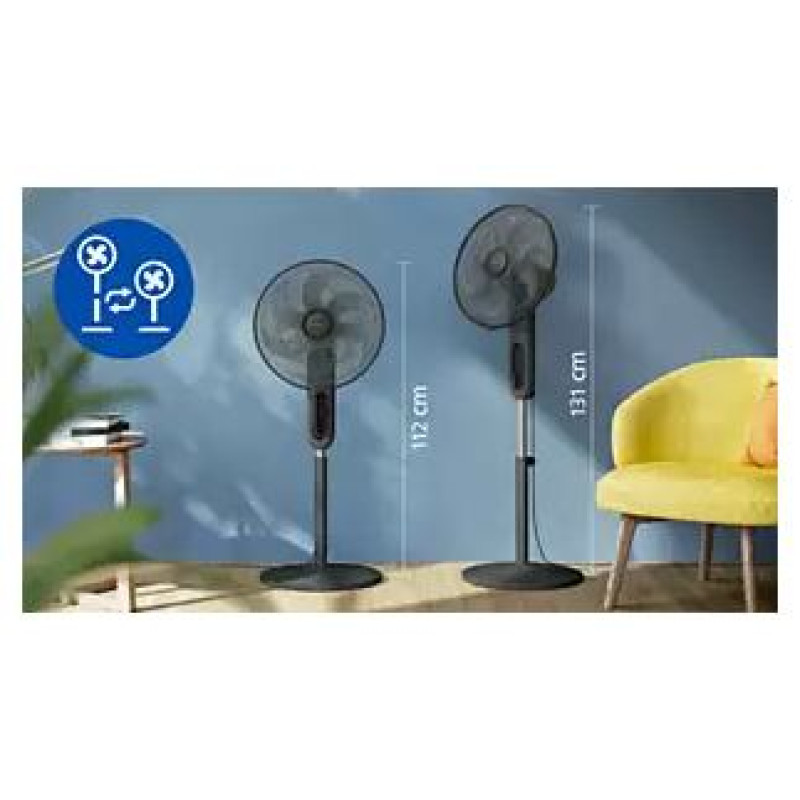 Philips 1000. sērijas statīva ventilators, melns - CX1520/01