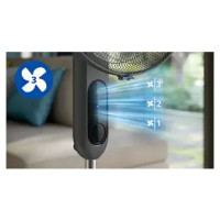 Philips 1000. sērijas statīva ventilators, melns - CX1520/01