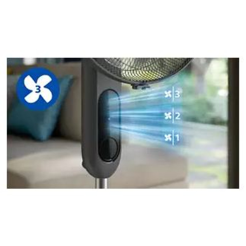 Philips 1000. sērijas statīva ventilators, melns - CX1520/01