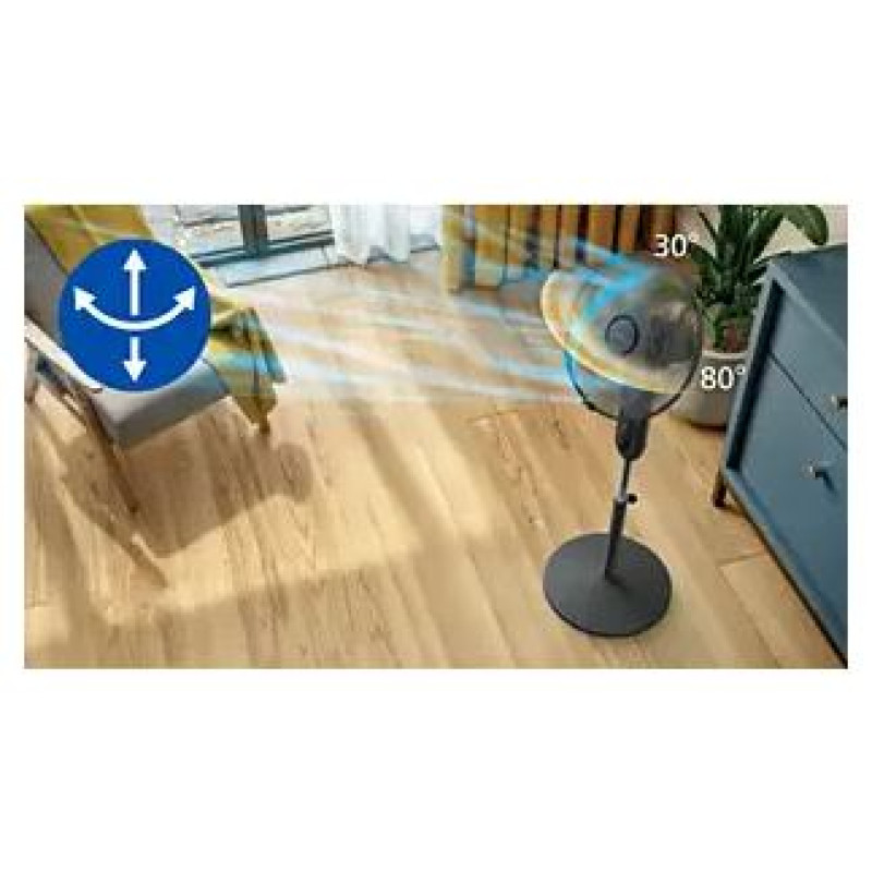 Philips 1000. sērijas statīva ventilators, melns - CX1520/01