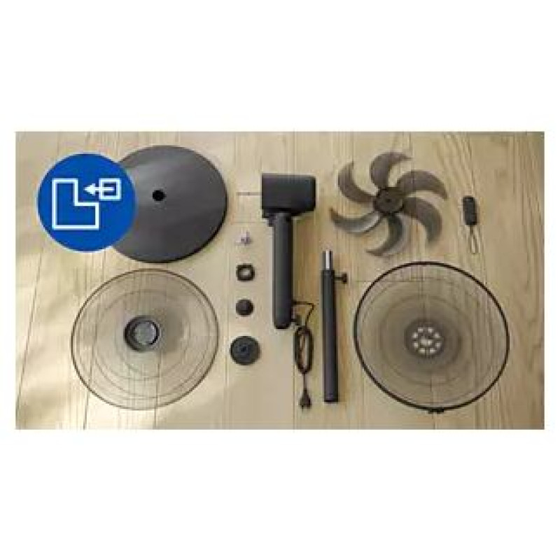 Philips 1000. sērijas statīva ventilators, melns - CX1520/01