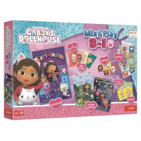 Trefl GABBY´S DOLLHOUSE 8in1 Mix&Play galda spēļu komplekts