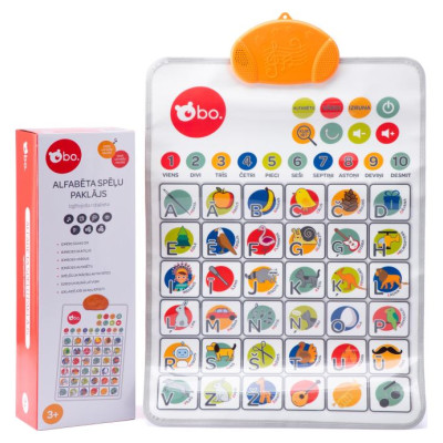 BO. Izglītojo&scaron;a rotaļlieta - Alfabēta spēļu paklājs (Latvie&scaron;u val.)