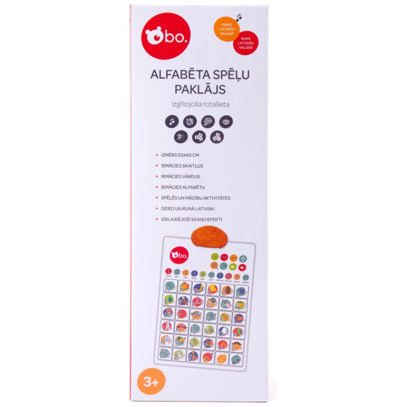 BO. Izglītojo&scaron;a rotaļlieta - Alfabēta spēļu paklājs (Latvie&scaron;u val.)