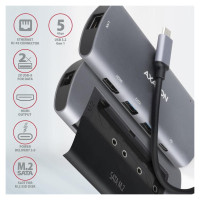 Axagon I/O HUB USB-C 6IN1 SATA M.2/0.18M HMC-6M2 AXAGON