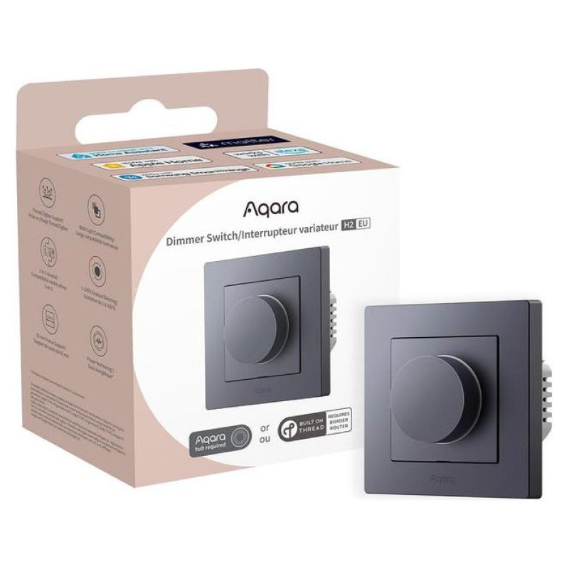 Aqara SMART HOME DIMMER SWITCH H2/GRAY KD-R01D-G AQARA