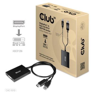 Club3D I/O ADAPTER DP TO DUAL LINK/DVI-D HDCP CAC-1010 CLUB3D