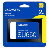 Adata SSD|ADATA|SU650|2TB|Write speed 450 MBytes/sec|Read speed 520 MBytes/sec|2,5"|TBW 600 TB|MTBF 2000000 hours|ASU650SS-2TT-R