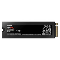 Samsung SSD|SAMSUNG|990 PRO with Heatsink|1TB|M.2|PCIE|NVMe|MLC|Write speed 6900 MBytes/sec|Read speed 7450 MBytes/sec|2.3mm|TBW 600 TB|MTBF 1500000 hours|MZ-V9P1T0CW