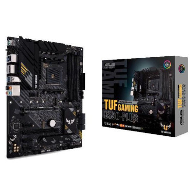 Asus Mainboard|ASUS|AMD B550|SAM4|ATX|3xPCI-Express 3.0 1x|1xPCI-Express 3.0 16x|2xM.2|1xPCI-Express 4.0 16x|Memory DDR4|Memory slots 4|1xHDMI|1xDisplayPort|1xUSB type C|5xUSB 3.2|1xOptical S/PDIF|1xRJ45|5xAudio port|TUFGAMINGB550-PLUS