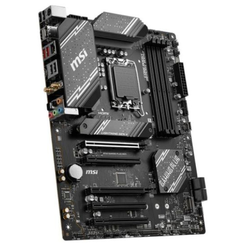 MSI Mainboard|MSI|Intel B760 Express|LGA1700|ATX|Memory DDR5|Memory slots 4|5xPCI-Express 16x|2xM.2|1xHDMI|1xDisplayPort|2xUSB 2.0|2xUSB 3.2|1xUSB-C|1xPS/2|1xOptical S/PDIF|1xRJ45|5xAudio port|B760GAMINGPLUSWIFI