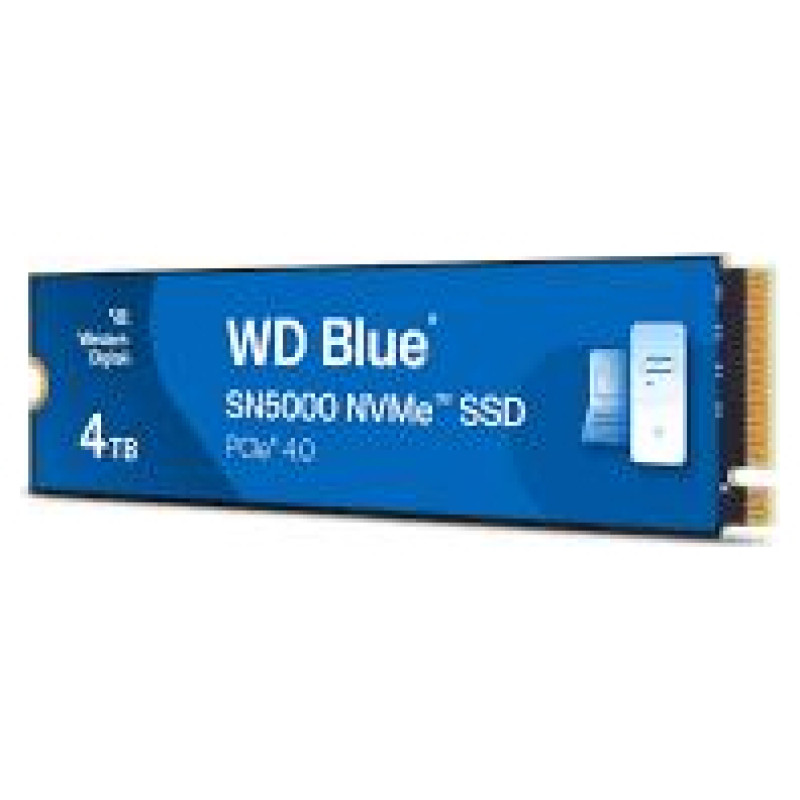 Western Digital SSD|WESTERN DIGITAL|Blue SN5000|4TB|M.2|PCIe Gen4|NVMe|Write speed 5000 MBytes/sec|Read speed 5500 MBytes/sec|2.38mm|TBW 1200 TB|WDS400T4B0E