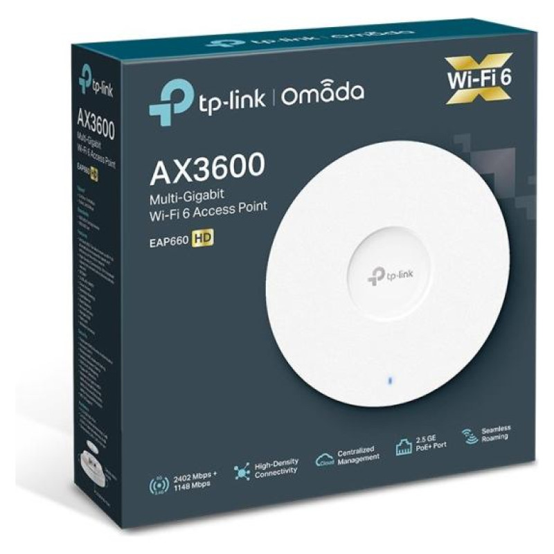 Tp-Link Access Point|TP-LINK|Omada|1x2.5GbE|EAP660HD