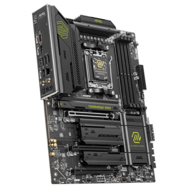 MSI Mainboard|MSI|AMD B850|SAM5|ATX|Memory DDR5|Memory slots 4|3xPCI-Express 16x|4xM.2|1xHDMI|1xAudio-In|1xAudio-Out|4xUSB 2.0|1xUSB 3.0|2xUSB 3.2|3xUSB-C|1xRJ45|B850TOMAHAWKMAXWIFI
