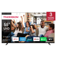 Thomson TV Set|THOMSON|55"|4K/Smart|QLED|3840x2160|Google TV|Black|55UG4S14