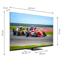 Thomson TV Set|THOMSON|55"|4K/Smart|QLED|3840x2160|Wireless LAN|Bluetooth|Google TV|Black|55QG7C14