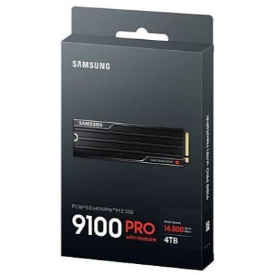 Samsung SSD|SAMSUNG|9100 PRO|4TB|M.2|PCIe Gen5|NVMe|TLC|Write speed 13400 MBytes/sec|Read speed 14800 MBytes/sec|2.38mm|TBW 2400 TB|MZ-VAP4T0CW