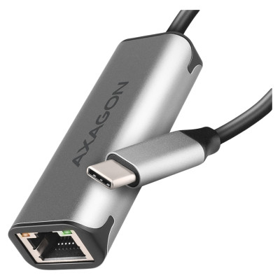 Axagon ADE-25RC SUPERSPEED USB-C 2.5 GIGABIT ETHERNETCompact aluminum USB-C 3.2 Gen 1 2.5 Gigabit Ethernet 10/100/1000/2500 Mbit adapter with automatic installation.