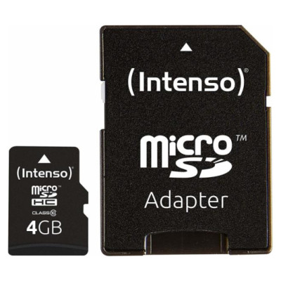 Intenso MEMORY MICRO SDHC 4GB C10/W/ADAPTER 3413450 INTENSO