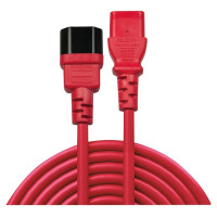 Lindy CABLE POWER IEC EXTENSION 0.5M/RED 30476 LINDY
