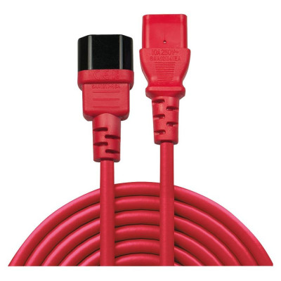 Lindy CABLE POWER IEC EXTENSION 0.5M/RED 30476 LINDY