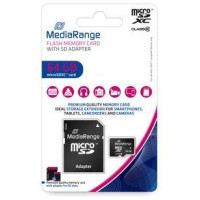 Mediarange MEMORY MICRO SDXC 64GB C10/W/ADAPTER MR955 MEDIARANGE
