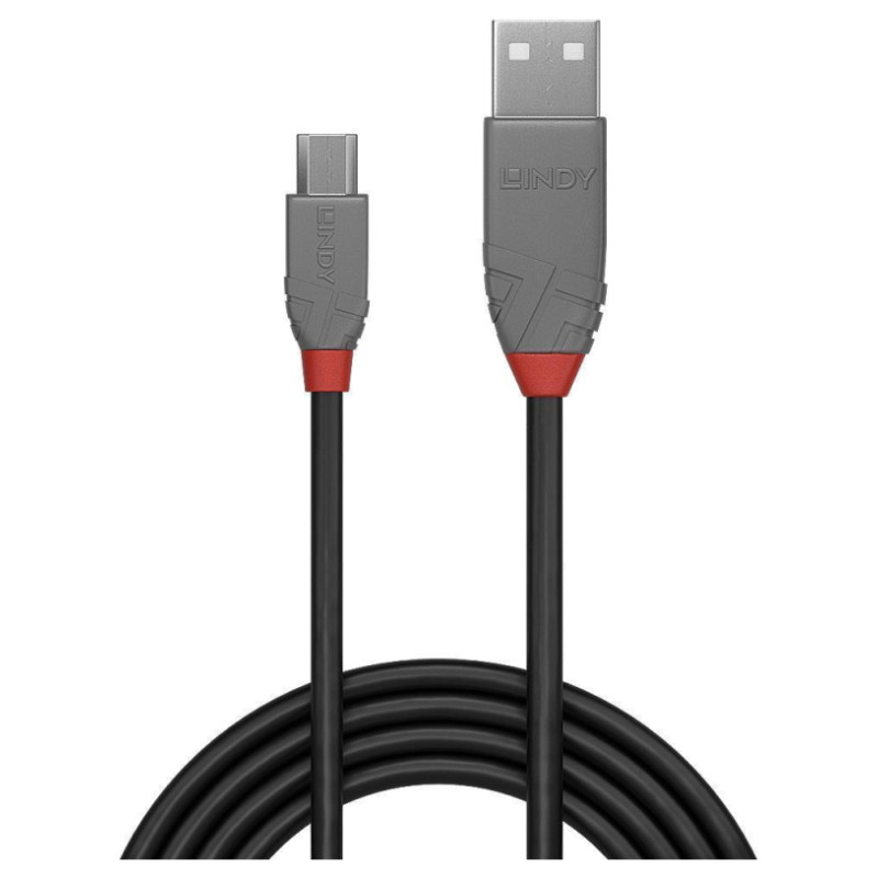 Lindy CABLE USB2 A TO MICRO-B 5M/ANTHRA 36735 LINDY