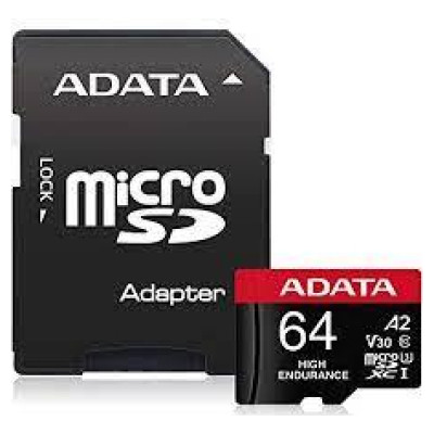 Adata MEMORY MICRO SDXC 64GB W/ADAP./AUSDX64GUI3V30SHA2-RA1 ADATA