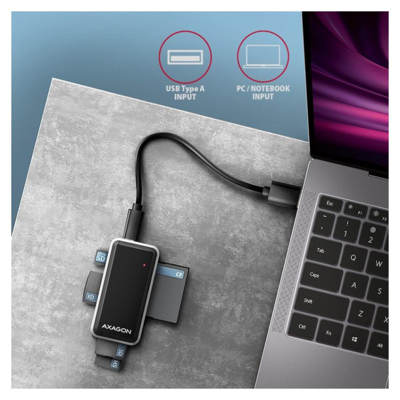 Axagon CRE-X1 External Mini Card Reader 5-slot ALL-IN-ONE