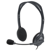 Logitech HEADSET STEREO H111/GREY 981-000593 LOGITECH