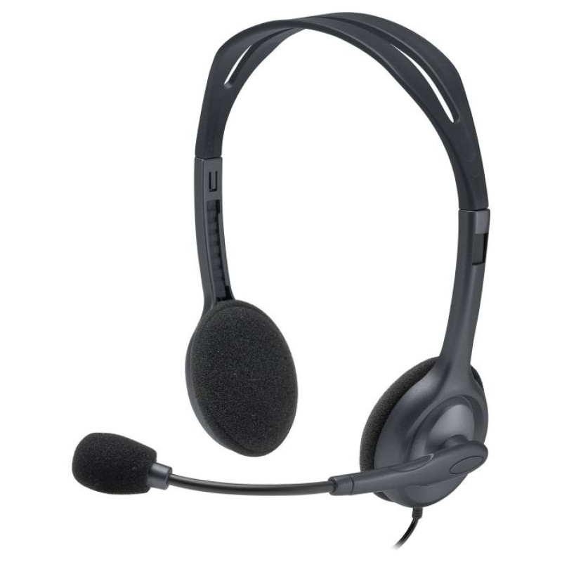 Logitech H111 Corded Stereo Headset - BLACK - 3.5 MM