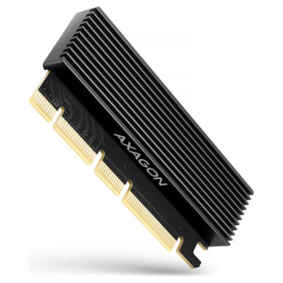 Axagon PCEM2-XS PCI-E 3.0 16x - M.2 SSD NVMe, up to 80mm SSD, low profile, heatsink