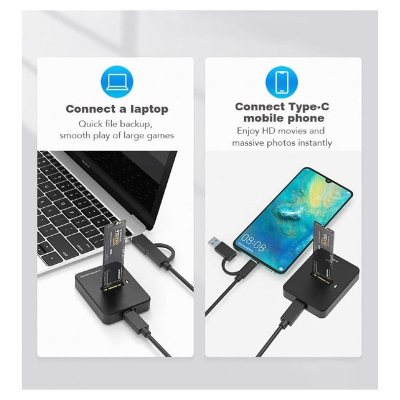 Gembird SSD ACC DOCK STATION USB-C M.2/DD-U3M2 GEMBIRD
