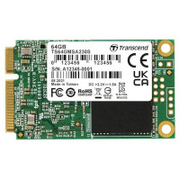 Transcend SSD|TRANSCEND|64GB|mSATA|SATA 3.0|3D NAND|Write speed 200 MBytes/sec|Read speed 350 MBytes/sec|TBW 35 TB|MTBF 200000 hours|TS64GMSA230S