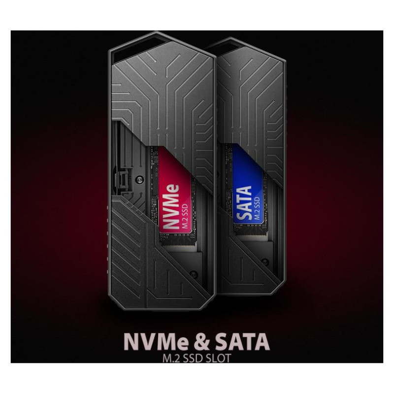 Axagon EEM2-GAM USB-C 3.2 Gen 2 10Gbps - M.2 NVMe/SATA SSD GAME 30-80mm ALU box