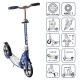 Muuwmi Six Degree Aluminium Scooter skrejritenis 230/215 mm, zils - AU 571