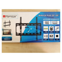 Electriclight Opticum TV stiprinājums pie sienas 23-55collas, līdz 30kg, melns - Mirage Plus