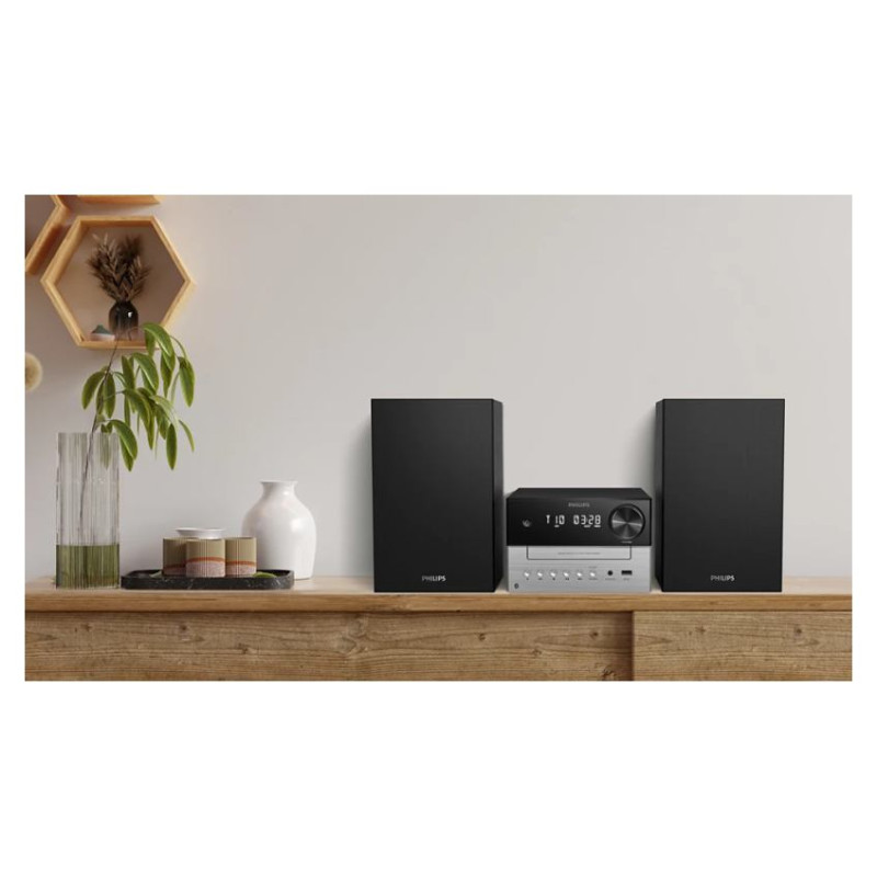 Philips mūzikas sistēma ar Bluetooth, CD, 20W, melns/sudraba - TAM3205M2/12