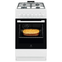 Electrolux gāzes plīts ar elektrisko cepeškrāsni, 50cm, balta - LKK520032W