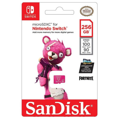 Sandisk Nintendo MicroSD UHS I Card - Fortnite Edition, Cuddle Team, 256GB