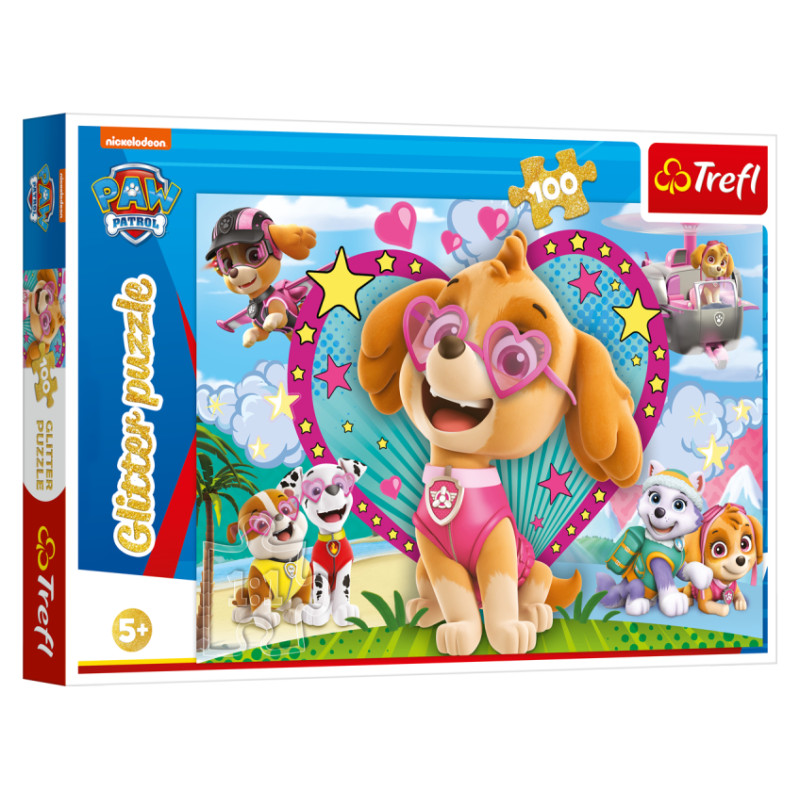 Trefl PAW PATROL Mirdzo&scaron;a Puzle, 100 gab.