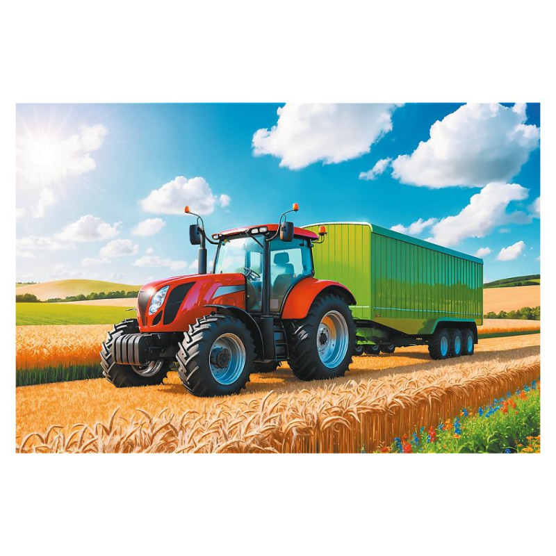 Trefl Puzle Lauksaimniecības tehnika - Traktors ar piekabi, 100 gab.