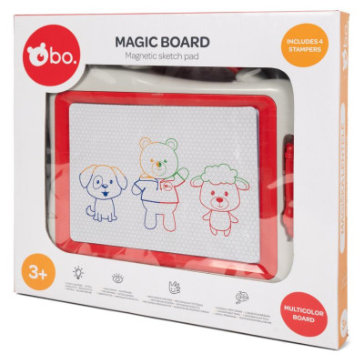 BO. Magnētiskā zīmē&scaron;anas tāfele ar zīmodziņiem, 39x32 cm