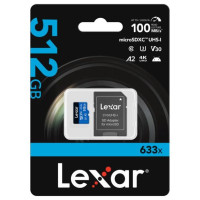Lexar MEMORY MICRO SDXC 512GB UHS-I/W/ADAPTER LSDMI512BB633A LEXAR