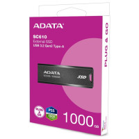 Adata External SSD|ADATA|SC610|1TB|USB 3.2|Write speed 500 MBytes/sec|Read speed 550 MBytes/sec|SC610-1000G-CBK/RD