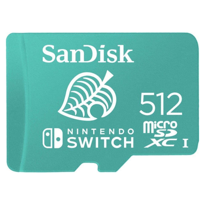 Sandisk microSDXC card for Nintendo Switch 512GB, up to 100MB/s Read, 60MB/s Write, U3, C10, A1, UHS-1