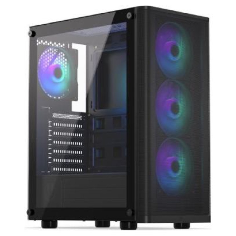 Endorfy Case|ENDORFY|Ventum 200 ARGB|MidiTower|Case product features Transparent panel|Not included|ATX|MicroATX|MiniITX|Colour Black|EY2A014