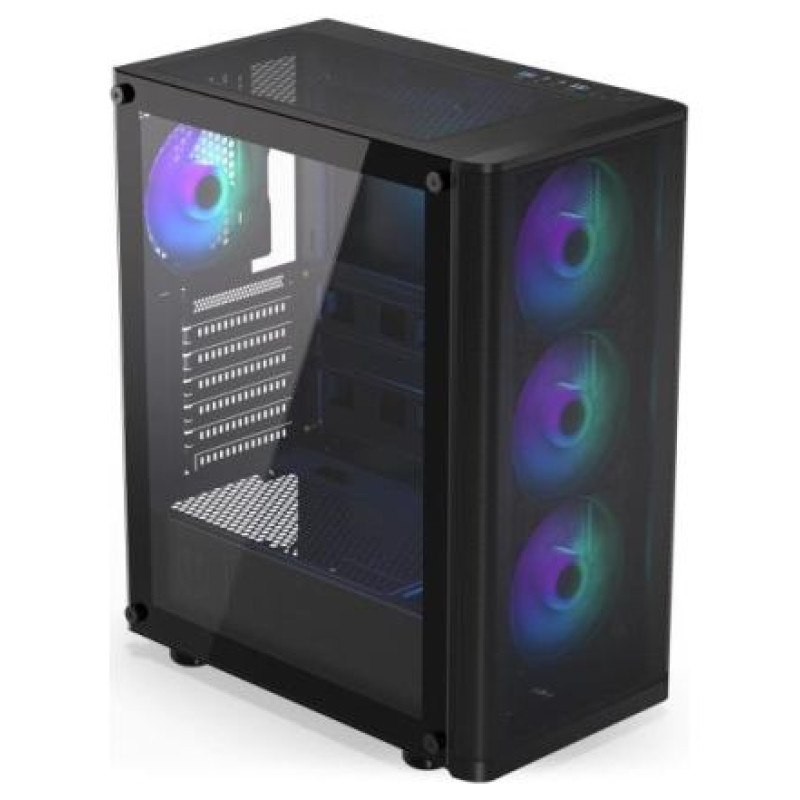 Endorfy Case|ENDORFY|Ventum 200 ARGB|MidiTower|Case product features Transparent panel|Not included|ATX|MicroATX|MiniITX|Colour Black|EY2A014