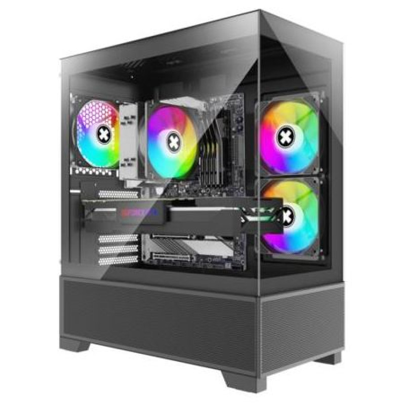 Xilence Case|XILENCE|XG172|MidiTower|Case product features Fan control panel/Transparent panel|Not included|Colour Black|XG172